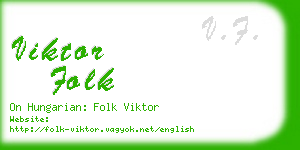 viktor folk business card